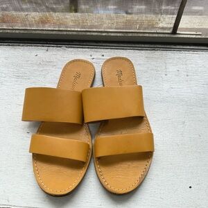 Madewell slide sandals in yellow, size 5.5